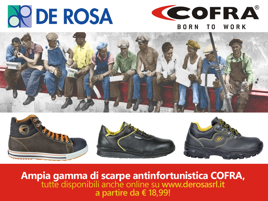 Cofra e il vero leader per le scarpe da lavoro De Rosa Edilizia a Napoli e provincia