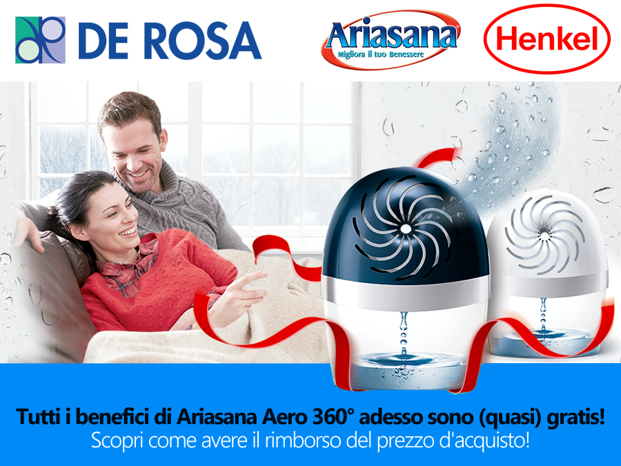 Prova gratis il deumidificatore Ariasana Aero 360° - De Rosa