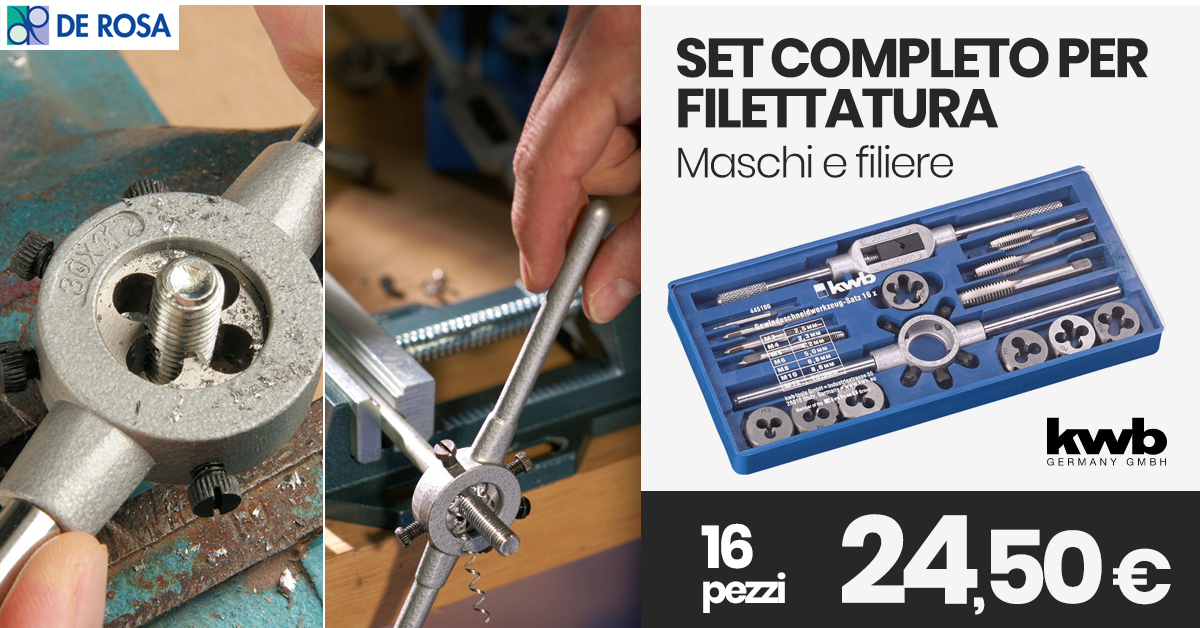 Set Maschi Per Filettatura M7 X 1, HSS DIN352, Filettatura A Destra, 3 Pezzi - Foto 3