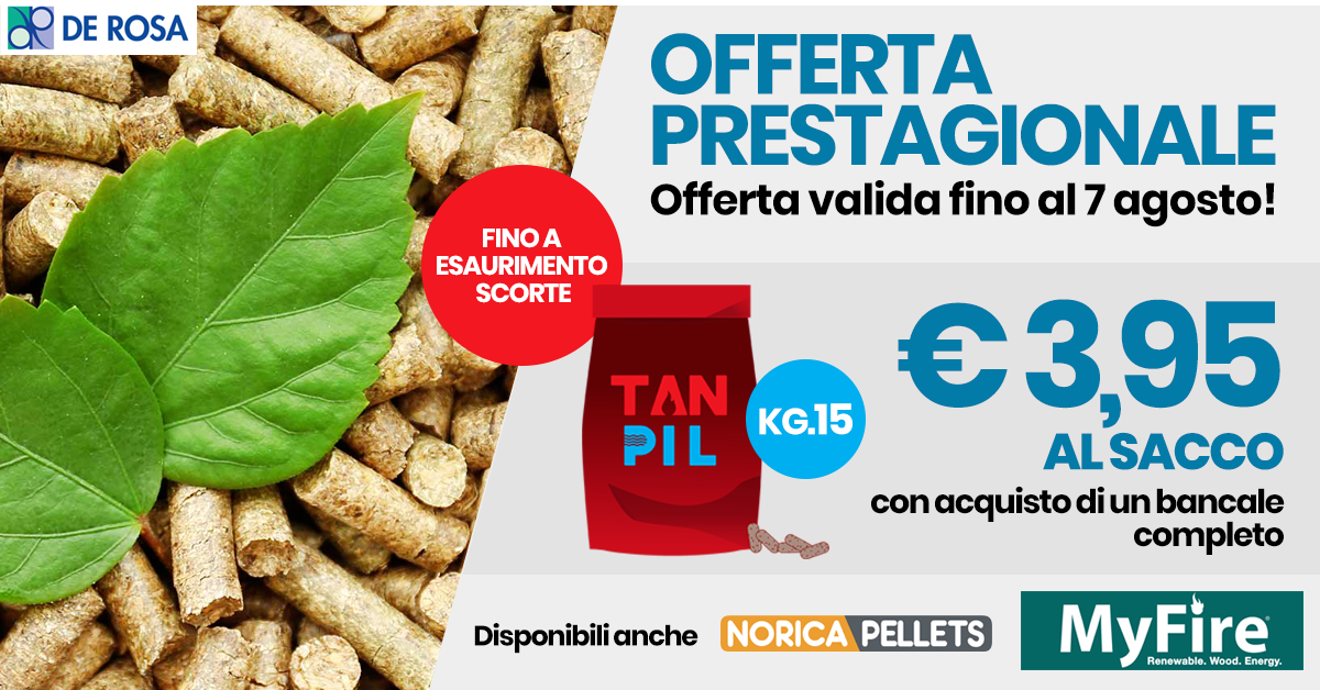 Offerta prestagionale pellet fino a esaurimento scorte - De Rosa Edilizia a  Napoli e provincia