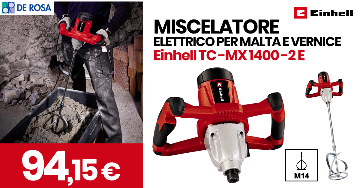 Miscelatore Per Malta Einhell M14 - Accessorio Per Mescolare Malta, Intonaco E Vernici
