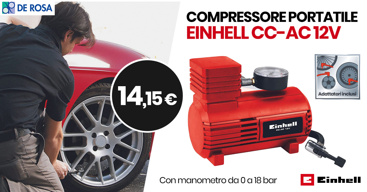 Compressore portatile Einhell CC-AC 12V - De Rosa Edilizia a Napoli e  provincia