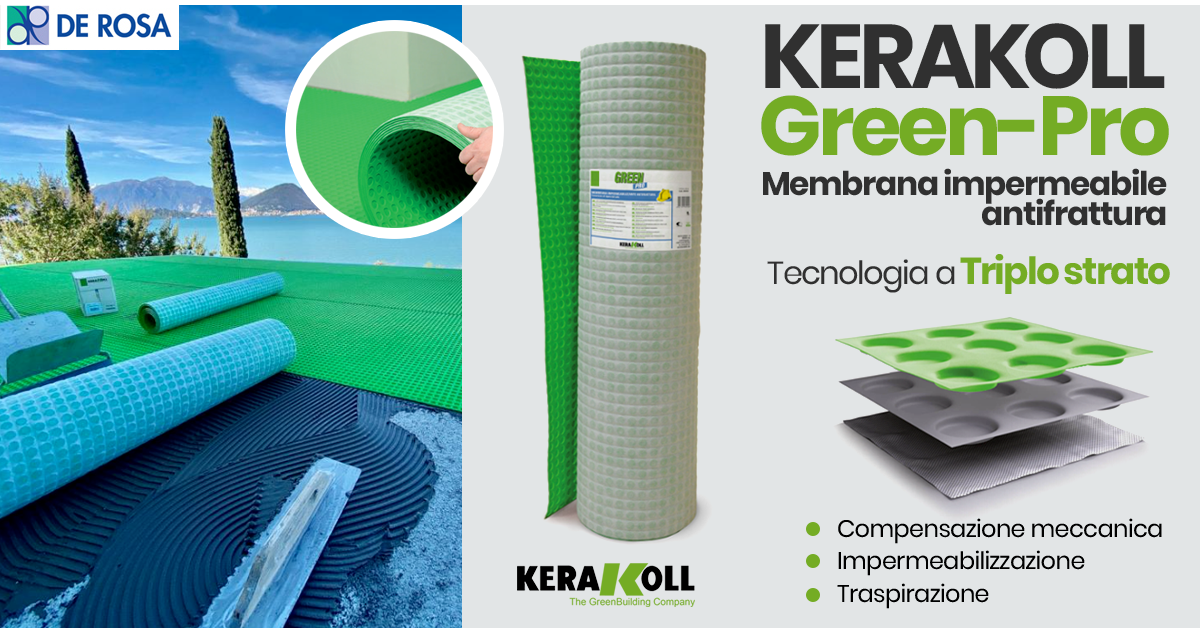 Membrana impermeabile antifrattura Kerakoll Green-Pro