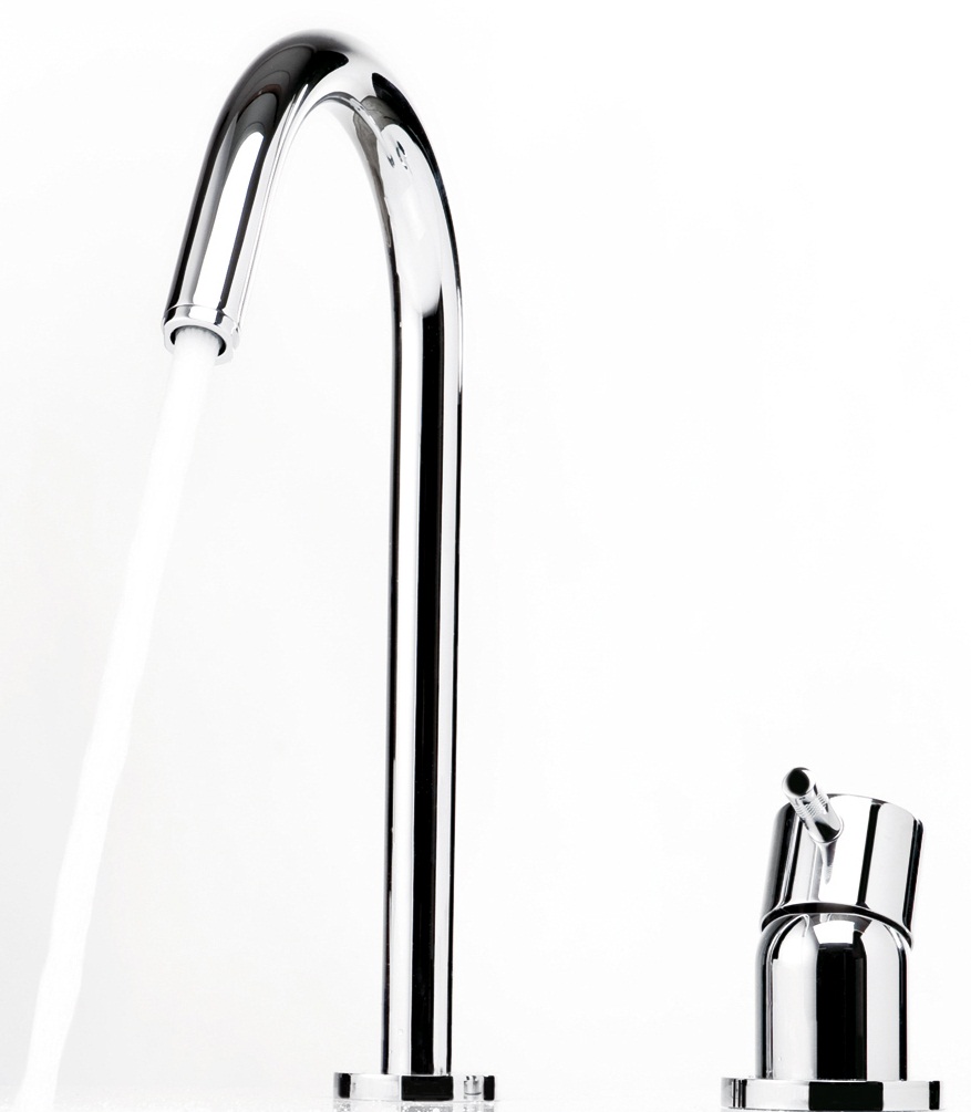 MONOCOMANDO LAVABO SOPRAP.DIA.35 C/CAN.CURVA S.M.