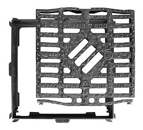 CADITOIA GHISA C250*SFER*60X60 CONCAVA PIUMA