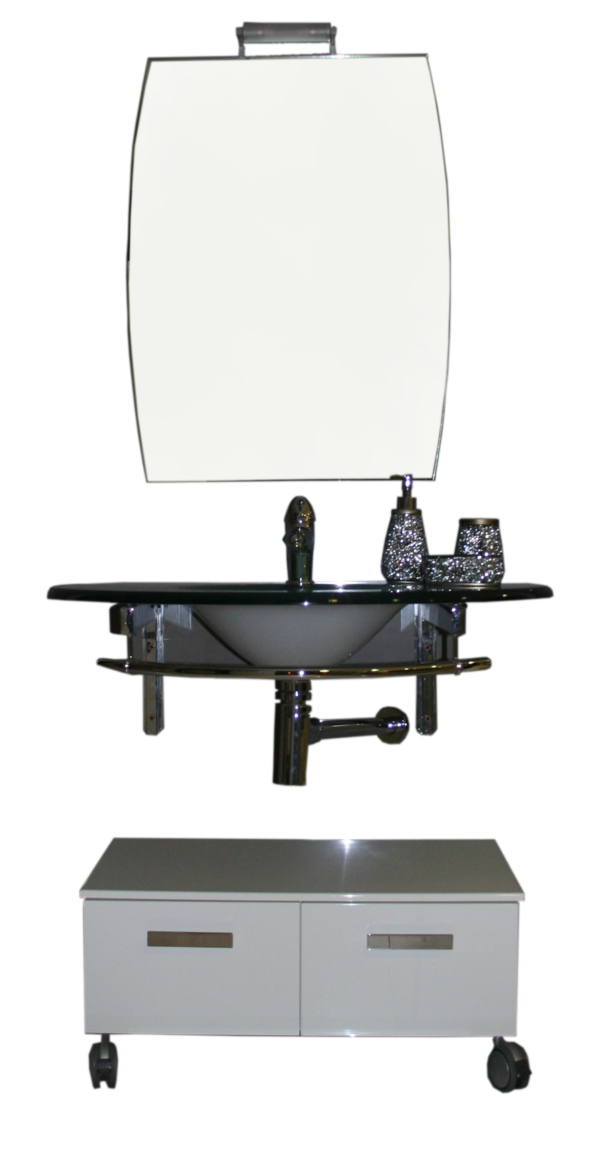 CASSETTIERA 70X35 C/RUOTE BIANCO LUC.CHUNG