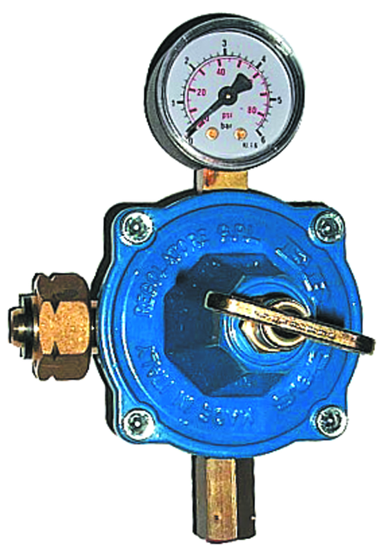 REGOLATORE A/PRES.GPL KG5-12 I STADIO F1/4 C/MANOMETRO CON GHIERA ATT.BOMBOLONE TYPE 932