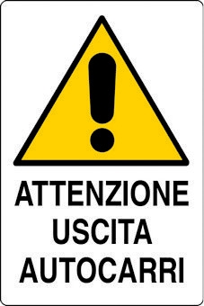 CARTELLO ALLUMINIO 50X35 ATT.USCITA AUTOCARRI00200290