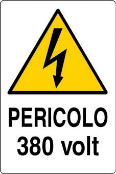 CARTELLO ALLUMINIO 30X20 PERICOLO 380 VOLT   00201160