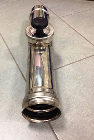 TUBO INOX  80 MT.0,50 CON ISPEZIONE CENTRALE MONOPARETE AISI316