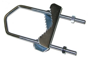 STAFFA PER ANTENNA ZINCATA PER TUBO 60MM