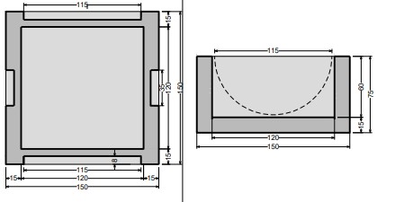 POZZETTO CEMENTO*PORTANTE*120X120X120 SP.12