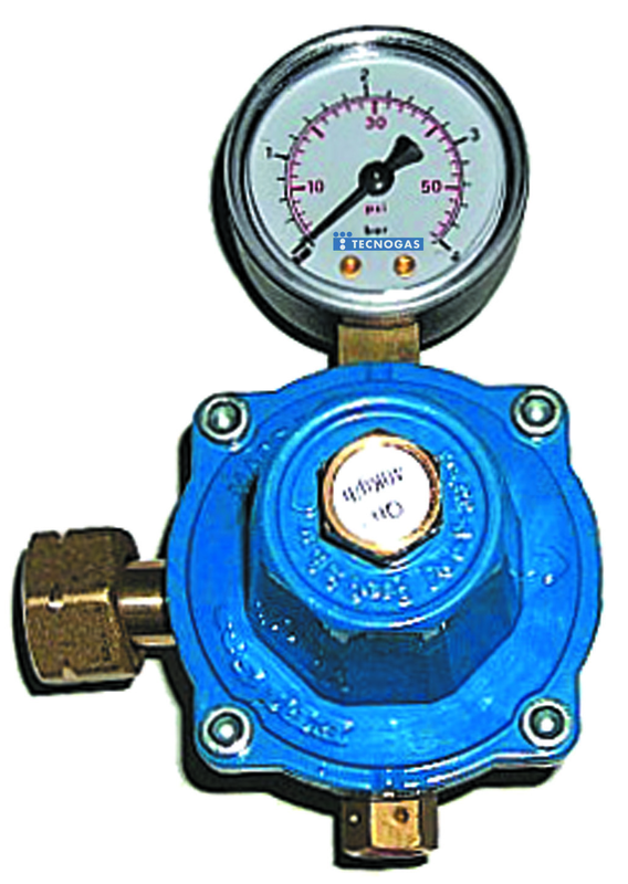 REGOLATORE A/PRES.GPL KG20-40 I STADIO F3/8 CMANOMETRO CON GHIERA ATT.BOMBOLONE TYPE 902