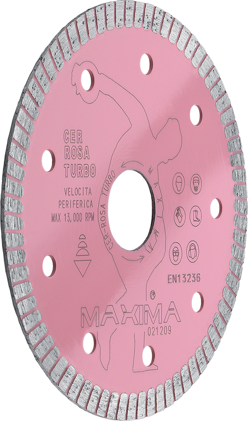 DISCO DIAMANTATO MAXIMA D.115 CER ROSA TURBO CER115SF PER GRES PORCELLANATO