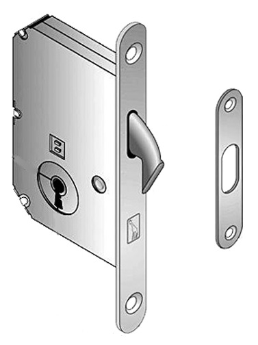 SERRATURA PATENT GANCIO C.SATIN. C.CHIAVE 50