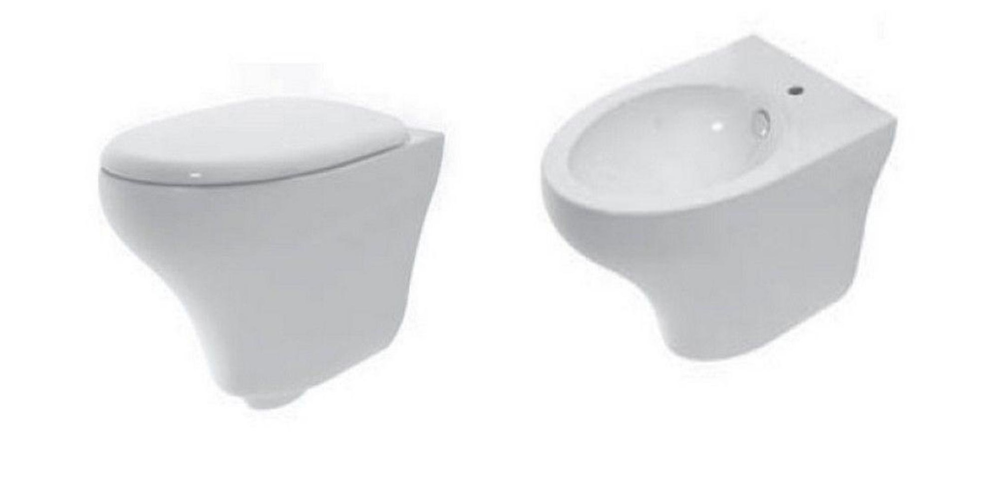 SERIE IGIENICI POP SOSPESA CM.54 CER.BCA     VASO+BIDET+COPRIVASO