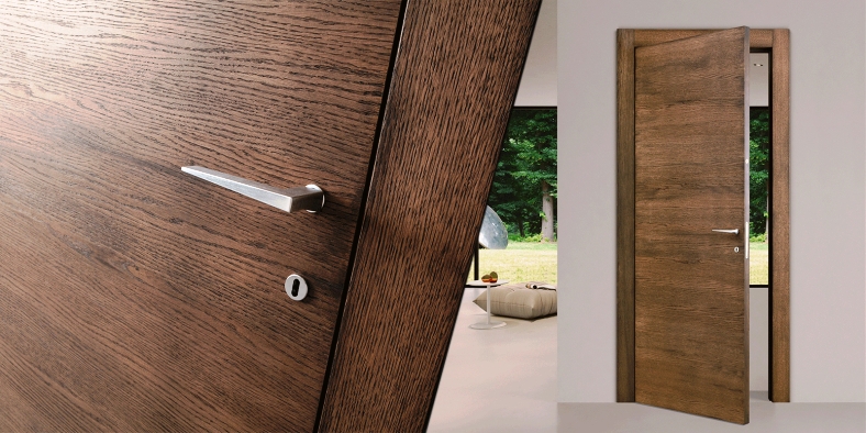 PORTA FASHION DOGA ROVERE OLIO OLIVO SPAZZ.  BATTENTE 80X210 DX BERTOLOTTO