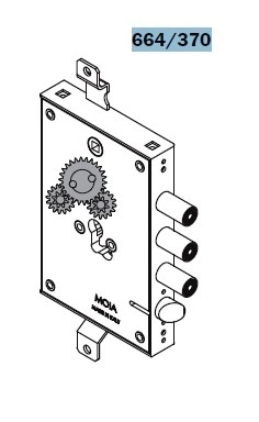 SERRATURA MOIA 664/370+10 C.EUROPEO 3 PISTONI