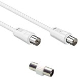 PROLUNGA TV MT.1,5 MM.9,5 CON 1 SPINA+1 PRESACOLORE BIANCO CON ADATTATORE FR83201