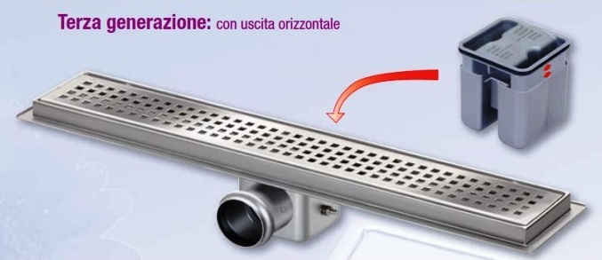 GRIGLIA GEBO SIFONATA INOX 600X100 USC.ORIZZ.22.CL600