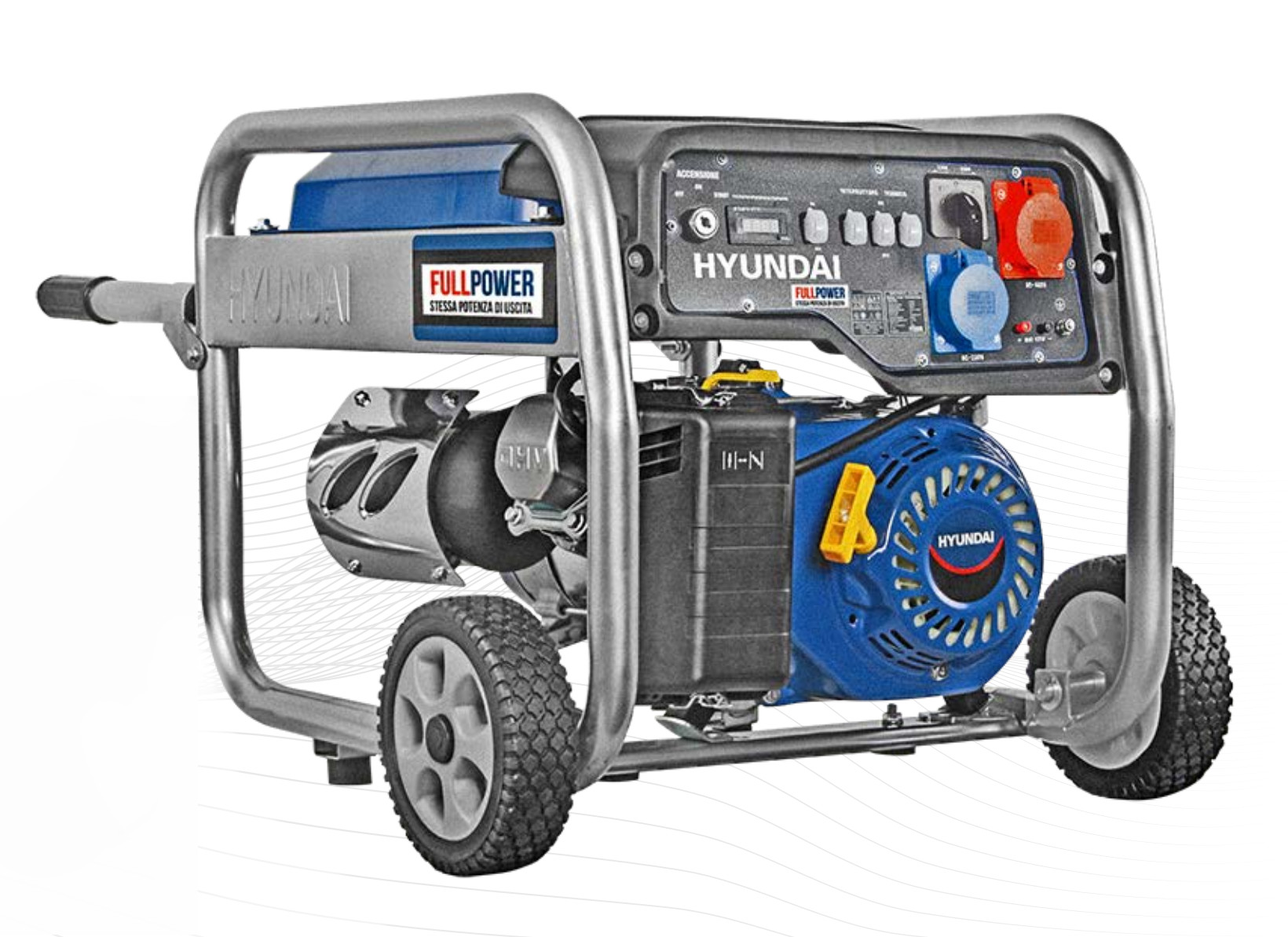 GRUPPO ELETTROGENO HYUNDAI PT8500DV KW.8,5 PMAVV.ELE BENZINA FULL POWER 230/380V CD.65018