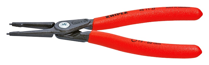 PINZA PER ANELLI ELASTICI INTERNI MM.180     KNIPEX GRIGIA CD.4811J2