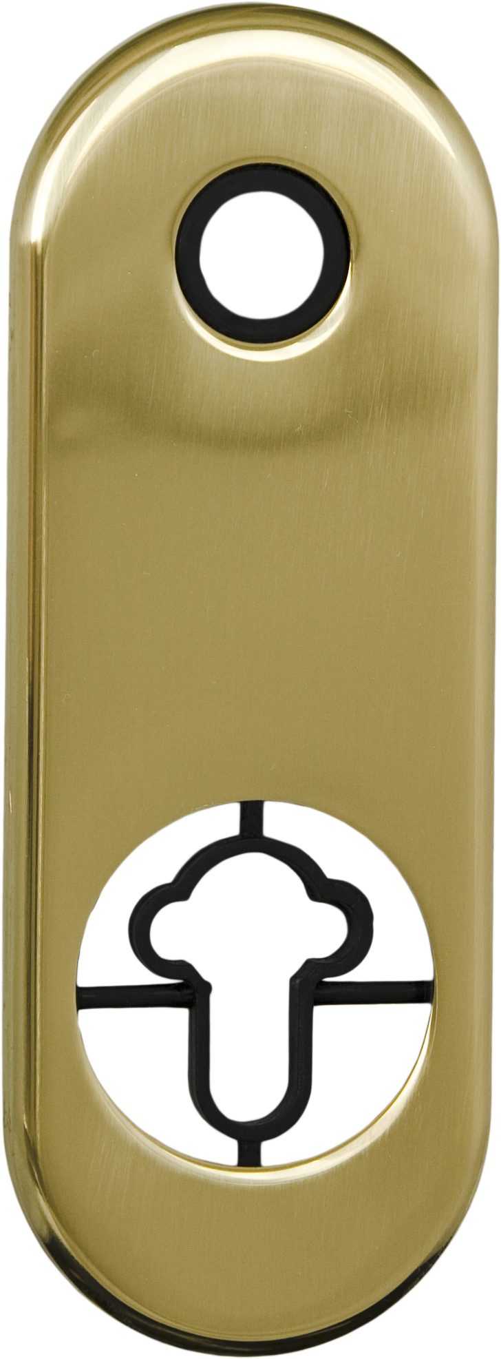 PLACCA LUNGA ARROT. FORO 50 OTTONE LUCIDO    PER DEFENDER