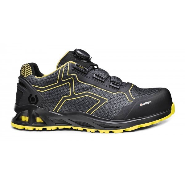 SCARPA BASE BASSA K-RUSH S1P GRIGIO/GIALLO   TESSUTO TRASPIRANTE