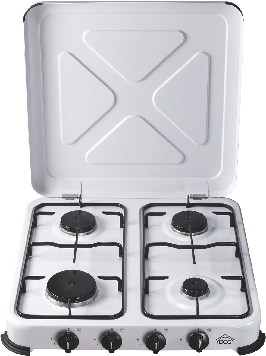 FORNELLO A GAS 4 FUOCHI C/COPERCHIO CD.76004