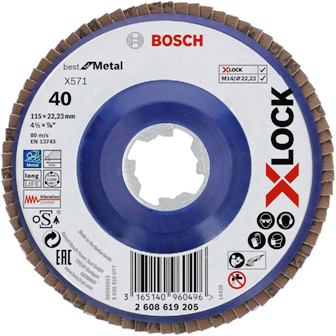 DISCO BOSCH XLOCK LAMELLARE 125 GR.40        2608619201