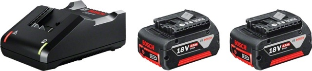 KIT BOSCH 2 BATTERIE 4AH +CARICAB.GAL18V-40  1600A019S0