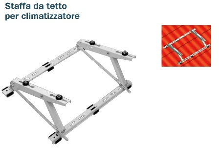 STAFFE CONDIZIONATORI PER TETTO A FALDA      CM.45X80