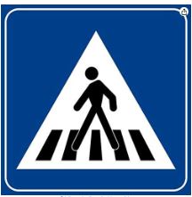 CARTELLO FERRO ATTRAVERS.PEDONALE 60X60 F.303