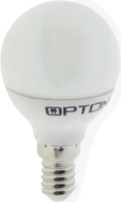 LAMPADINA OPTONICA LED E14 GLOBO  6W 6000K   CD.OPT1753