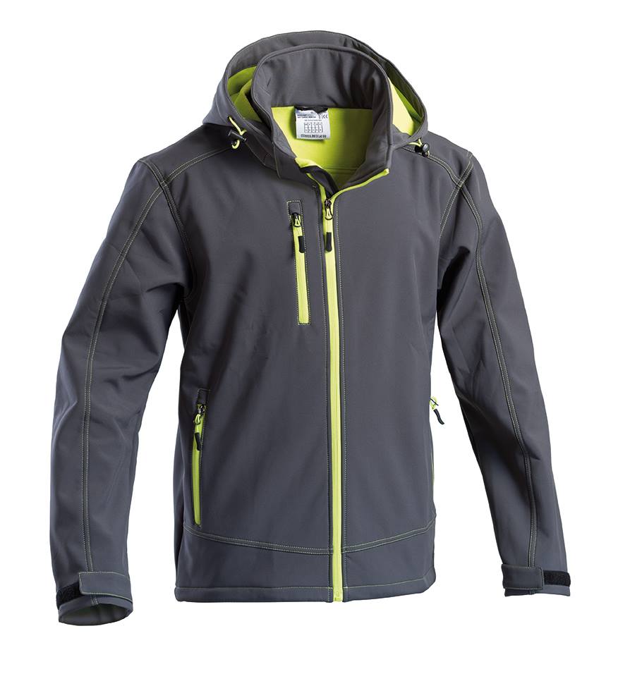 GIACCA NORTON SOFTSHELL GRIGIO/VERDE INVERNALGGXEV417