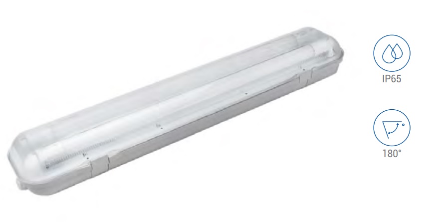 PLAFONIERA LED 09W CM 60 6000K CON NEON IP65 CD.OPT6733