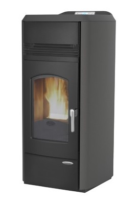 STUFA IDRO VENTIL.BLACK LINE 28 KW VICTORIA  LUX LAMINOX 4 STELLE