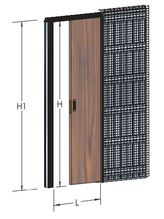 CASSONETTO FILO PARETE  70X240 SIMPLEX FILMARCOMPLETO DI KIT ROTELLE