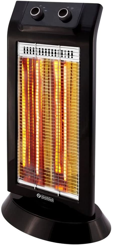 STUFA ALOGENA *CARBON BLACK* INFRAROSSI FIBRADI CARBONIO POTENZA REGOLABILE 550/1100W