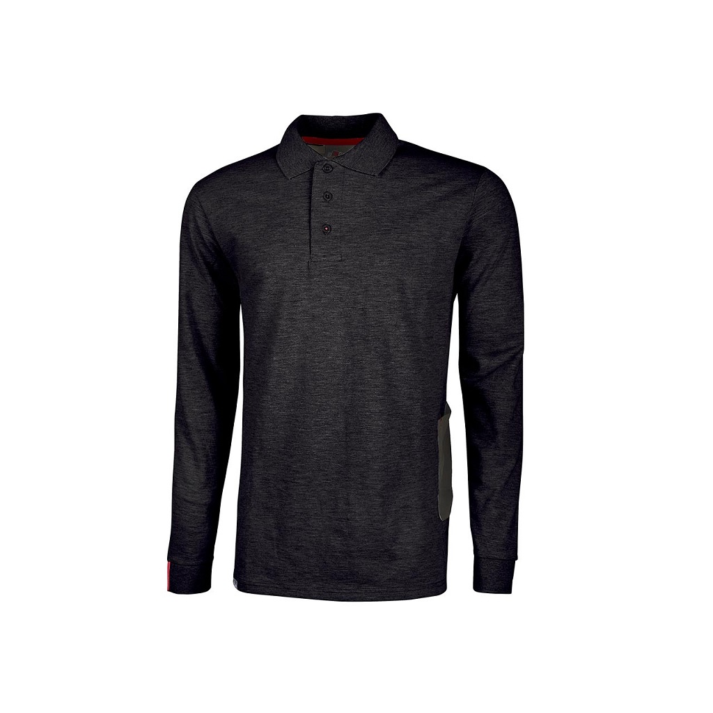 MAGLIA UPOWER POLO LIVE BLACK CARBON