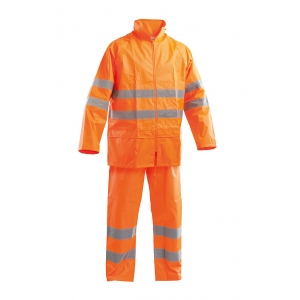 IMPERMEABILE ARANCIO ALTA VISIB.GIACCA/PANTA CD.H2OPU304