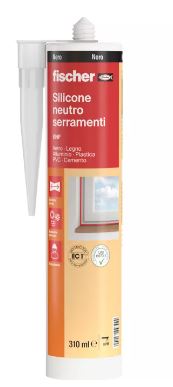 SILICONE NEUTRO LAMIERA *NERO RAL9005* 310ML FISCHER 00009392