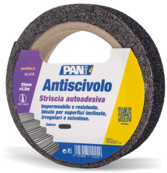 NASTRO ANTISDRUCCIOLO GIALLO/NERO MM.50X18MT PANFILM CD.PA5018GN