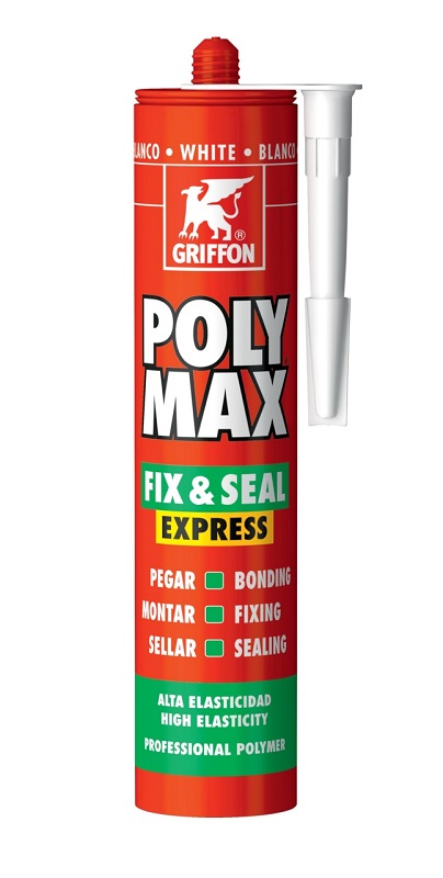 SILICONE POLYMAX ADESIVO GRIFFOF GR.425 B/CO INCOLLA/ASSEMBLA/SIGILLA/INT/EST/SUPER RAPIDO