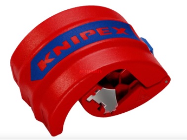 TAGLIATUBO X TUBI PLASTICA DA 20 A 50 KNIPEX COMPATTO E TAGLIO NETTO CON IMPUGNAT.902210BK