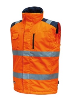 GILET PRIME IMBOTTITO ARANCIO FLUO UPOWER    HL159OF