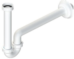 SIFONE PER LAVABO E BIDET 1 1/4 DN32 PLASTICABIANCA AUTOPULENTE COD.D211-32 L.B PLAST