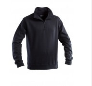 MAGLIA INVERNALE FELPA ZIP CORTA NERO        FLP65200