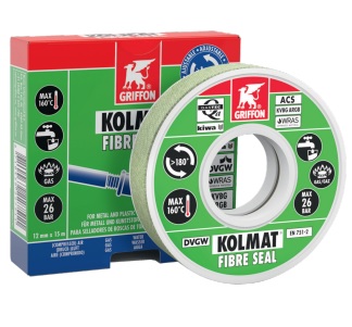 NASTRO SIGILLANTE KOLMAT FIBRE SEAL GRIFFON  MT 15 X 10 MM/TEM MAX 160°/PRESS MAX 26 BAR