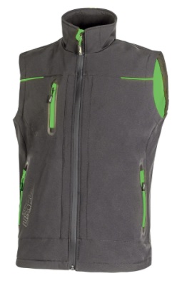 GILET UNIVERSE INVERN.SOFTSHELL GREY/GREEN   UPOWER FU188RL